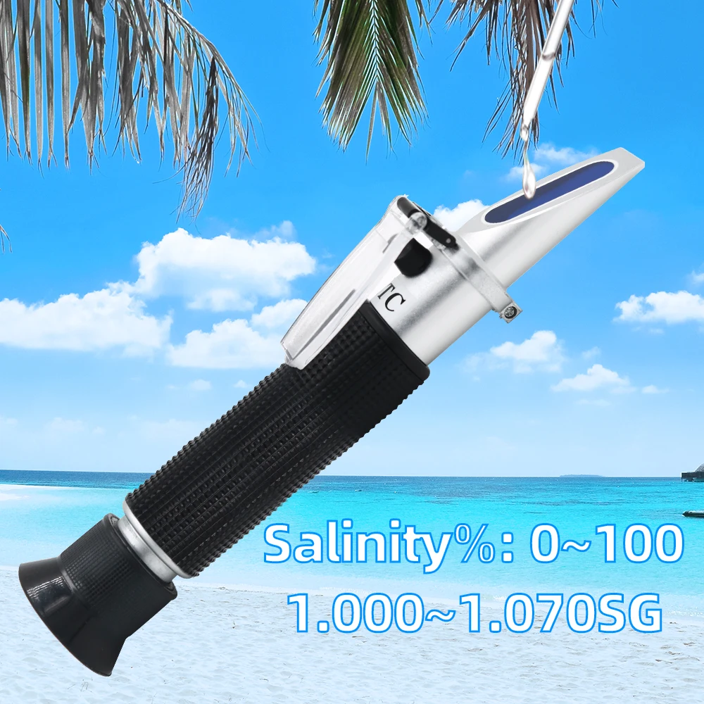 Handheld Salinity Aquarium Refractometer Seawater Salinometer Refractometer for Aquarium