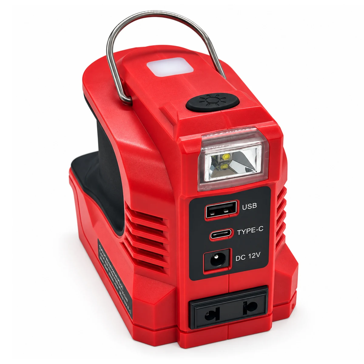 NEW 180W Power Inverter with USB & Type-C Ports for Milwaukee 18V Batteries DC20V To AC220V Converter Power Tool Accessories