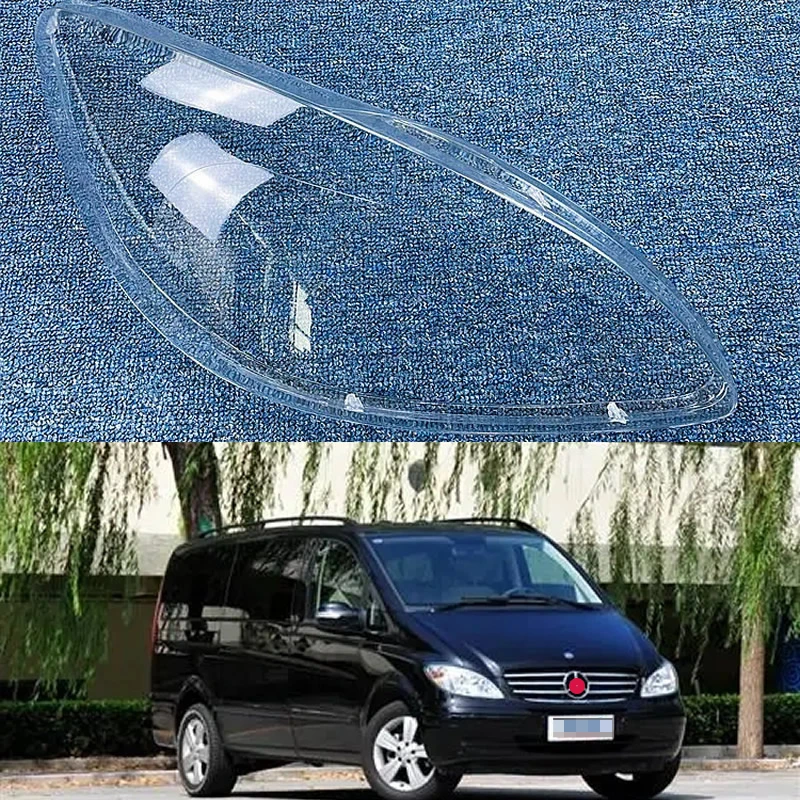 For Mercedes-Benz Viano W639 2004 05 06 07 08 09 2010 Lampshade Headlamp Shell Headlight Cover Lens Plexiglass car accsesories