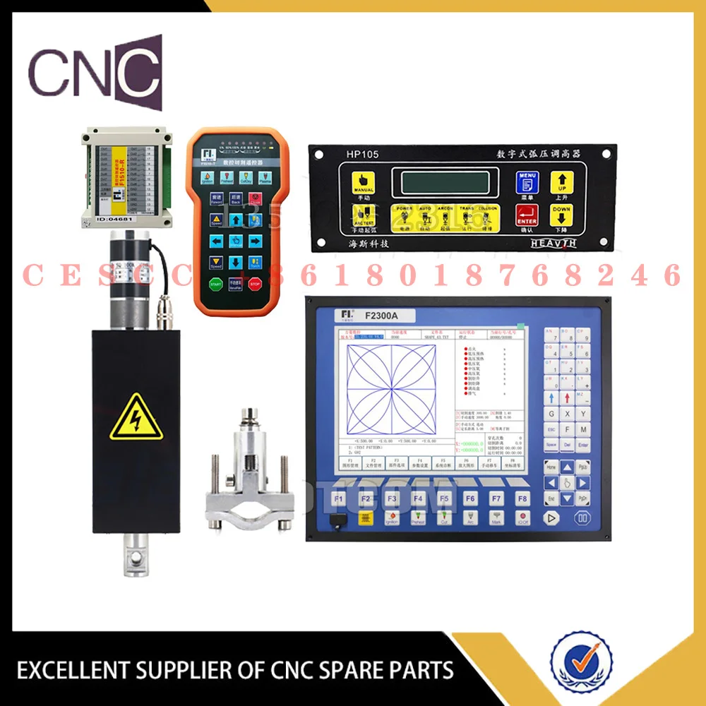 Kit Pengendali Plasma Thc Cnc F2300a Sistem Cnc 2 Sumbu F2300a/F1621p/Hp105/Jykb-100-dc24v-t3/F1510 Remote Kontrol Nirkabel