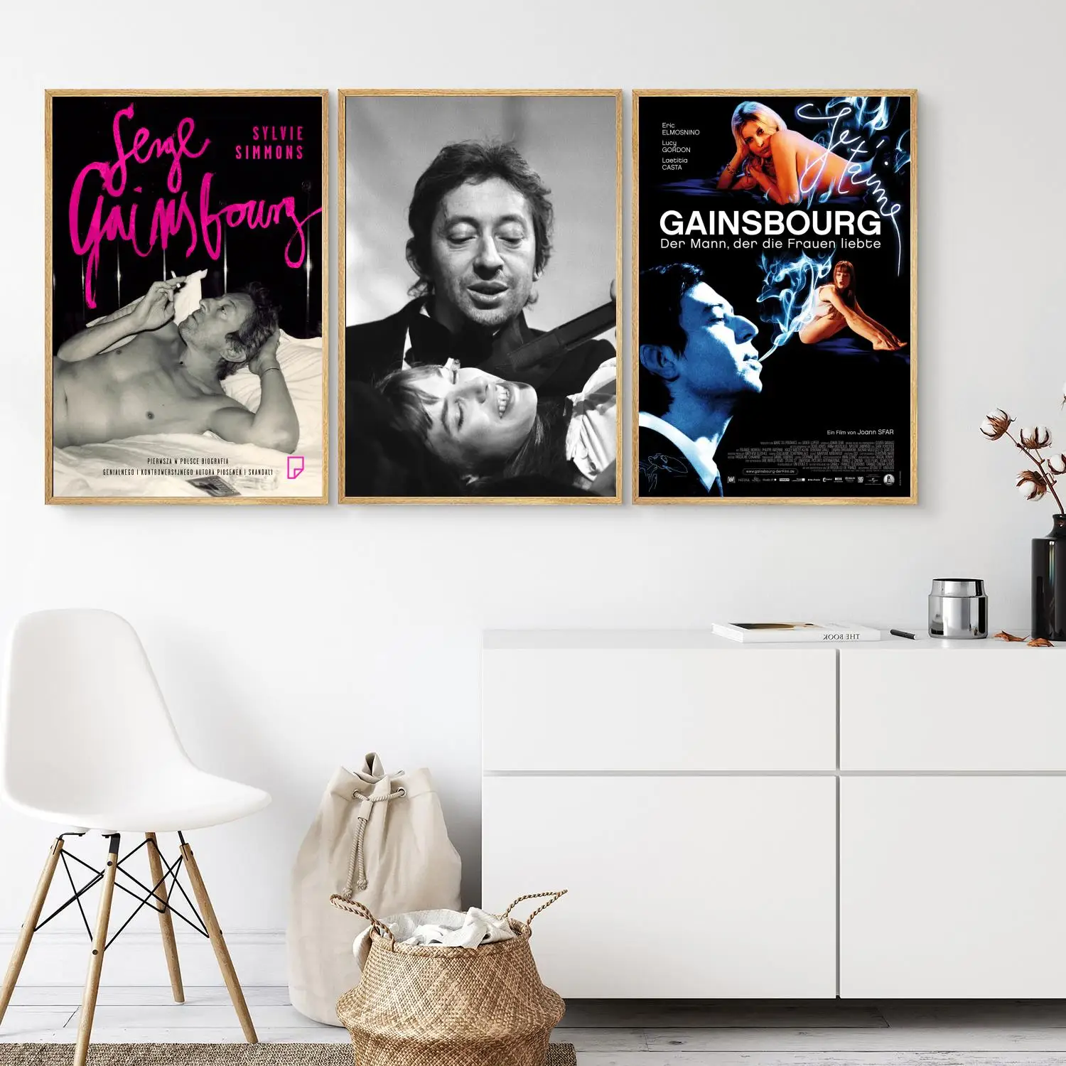 Serge Gainsbourg Poster Poster Wall Art 24x36 Canvas Posters Decoration Art Personalized Gift Modern Family bedroom Painting