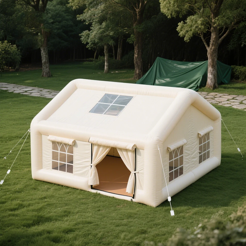 خيمة تخييم فاخرة ومريحة قابلة للنفخ، قماش أكسفورد عالي الجودة، مساحة كبيرة للمغامرات العائلية الخارجية #6