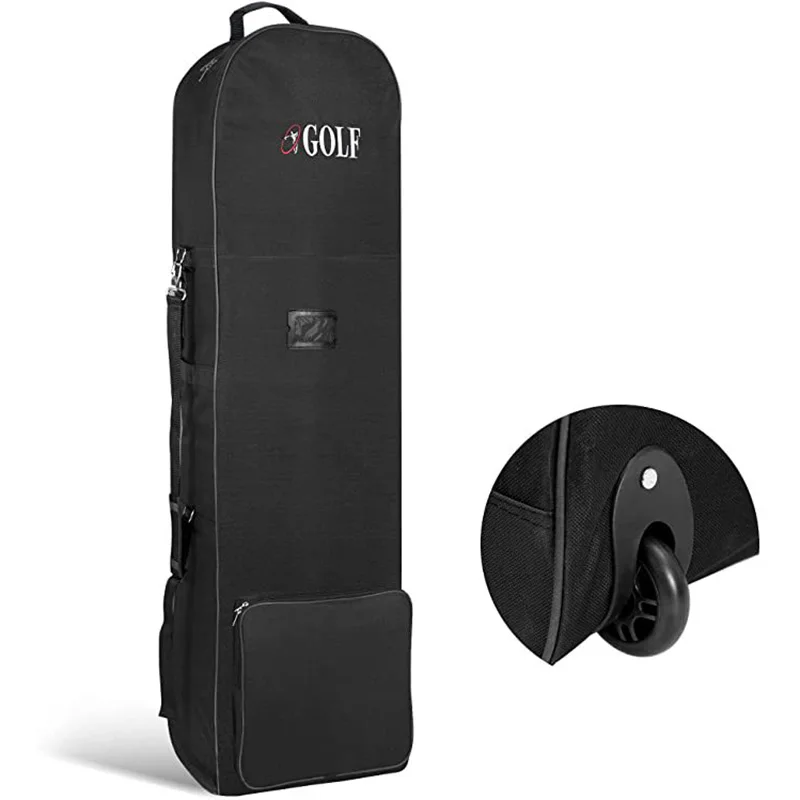 

Golf Travel Bag With Wheels Universal Size Heavy-Duty Golf Club Travel Cover For Airlines Golf Aviation Bag