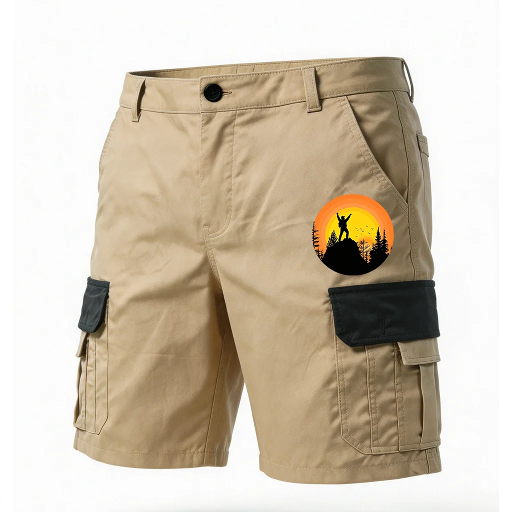 

Men's Fashion Cargo Pants — Casual, Loose Fit with Multi-Pocket Design; Ideal for Outdoor Activities.