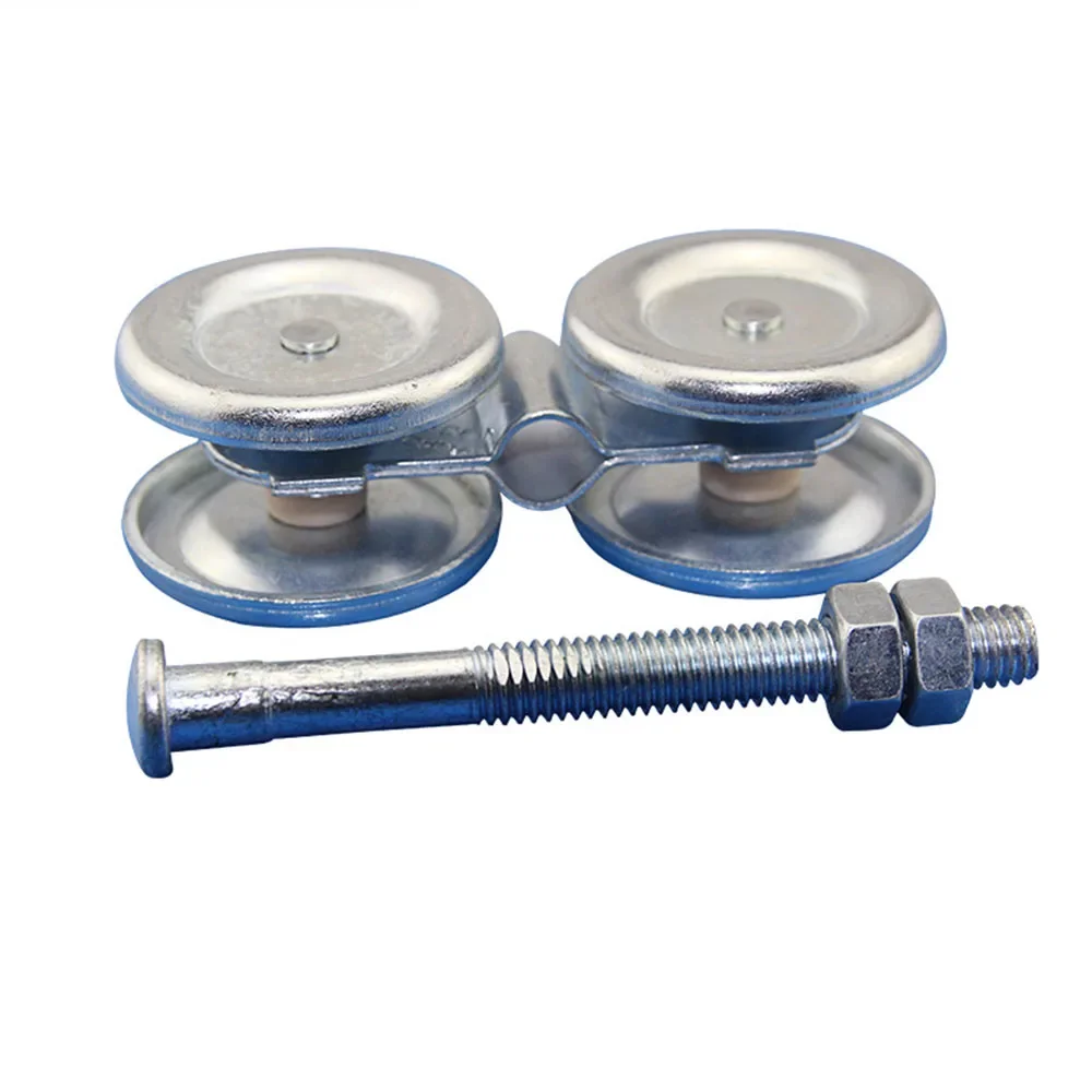 1PC  Industrial Sliding Door Pulley Steel Hardware Tools Hanging Rail Channel Wheel Accessories H2 H3
