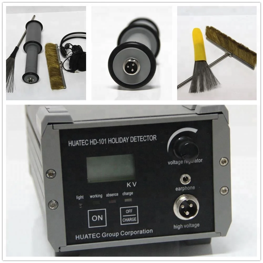 Digital Pipe Coating Leak Detector 0.6-30KV Porosity Holiday Detectors LCD Display HD-101