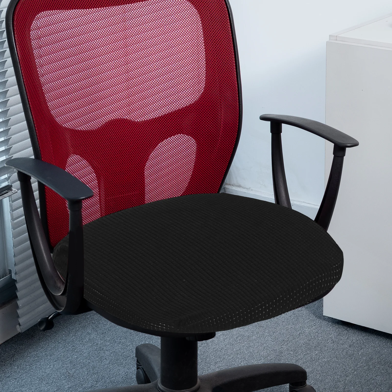 

2pcs Stretch Office Chair Covers Elastic Seat Protectors For Desk Computer Gaming Chairs Washable Non-Slip Chair Slipcover