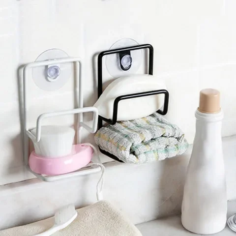 

Holder Storage Hanging Dry Scrubbers Towel Bathroom Kitchen Rack Drainer Cloth Wash Soap Sponge Cup Suction