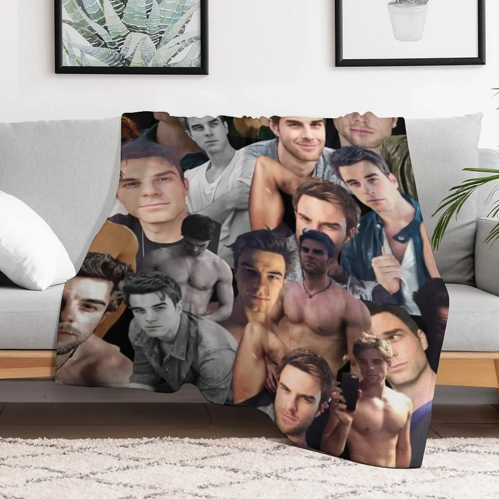 kol mikaelson photo collage Throw Blanket Outdoor Soft Blanket for Picnic Beach Camping