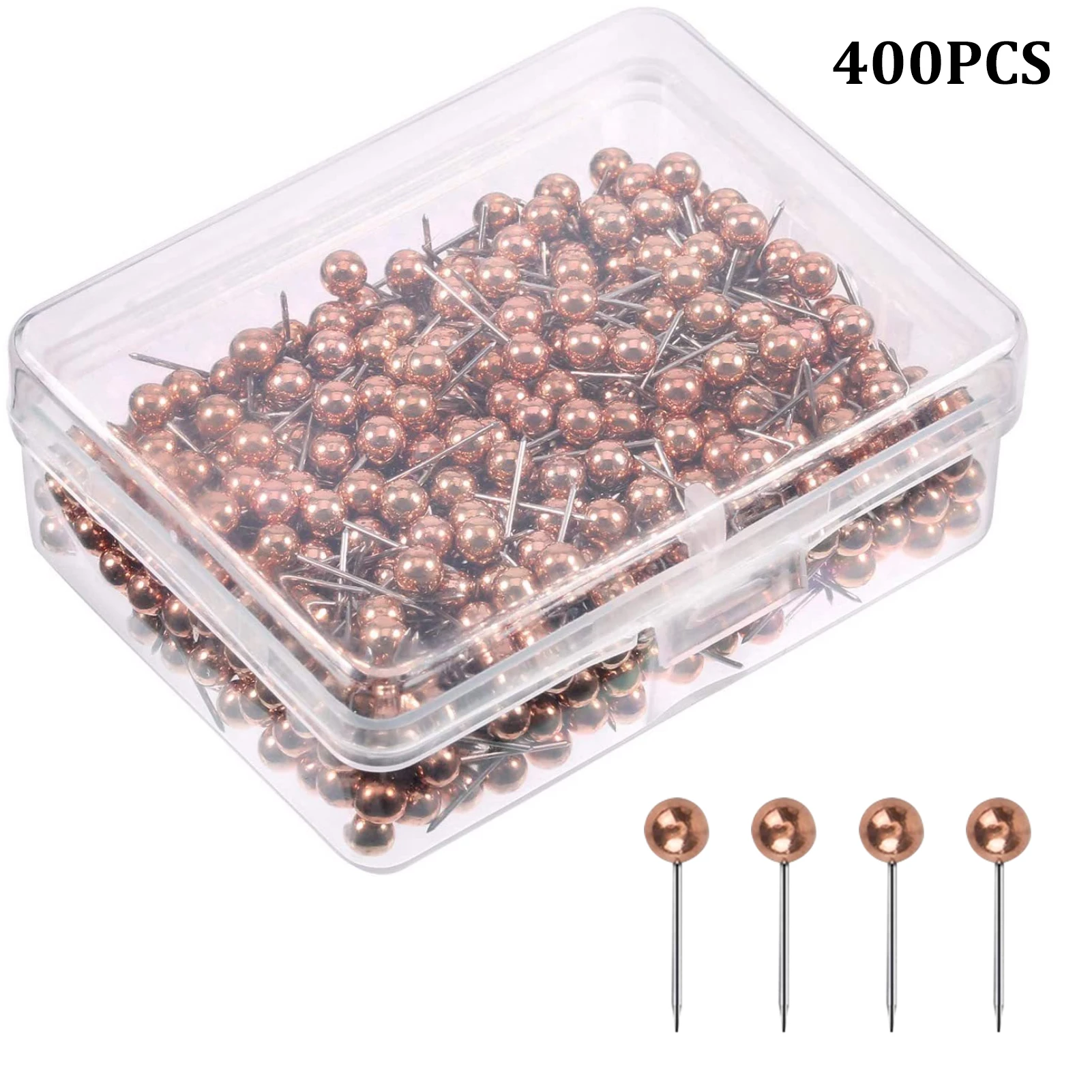 400pcs Posters Documents Flag Tacks Map Pin For Hanging Craft Home Office Reusable Steel Tip Plastic Head Calendars Softwood