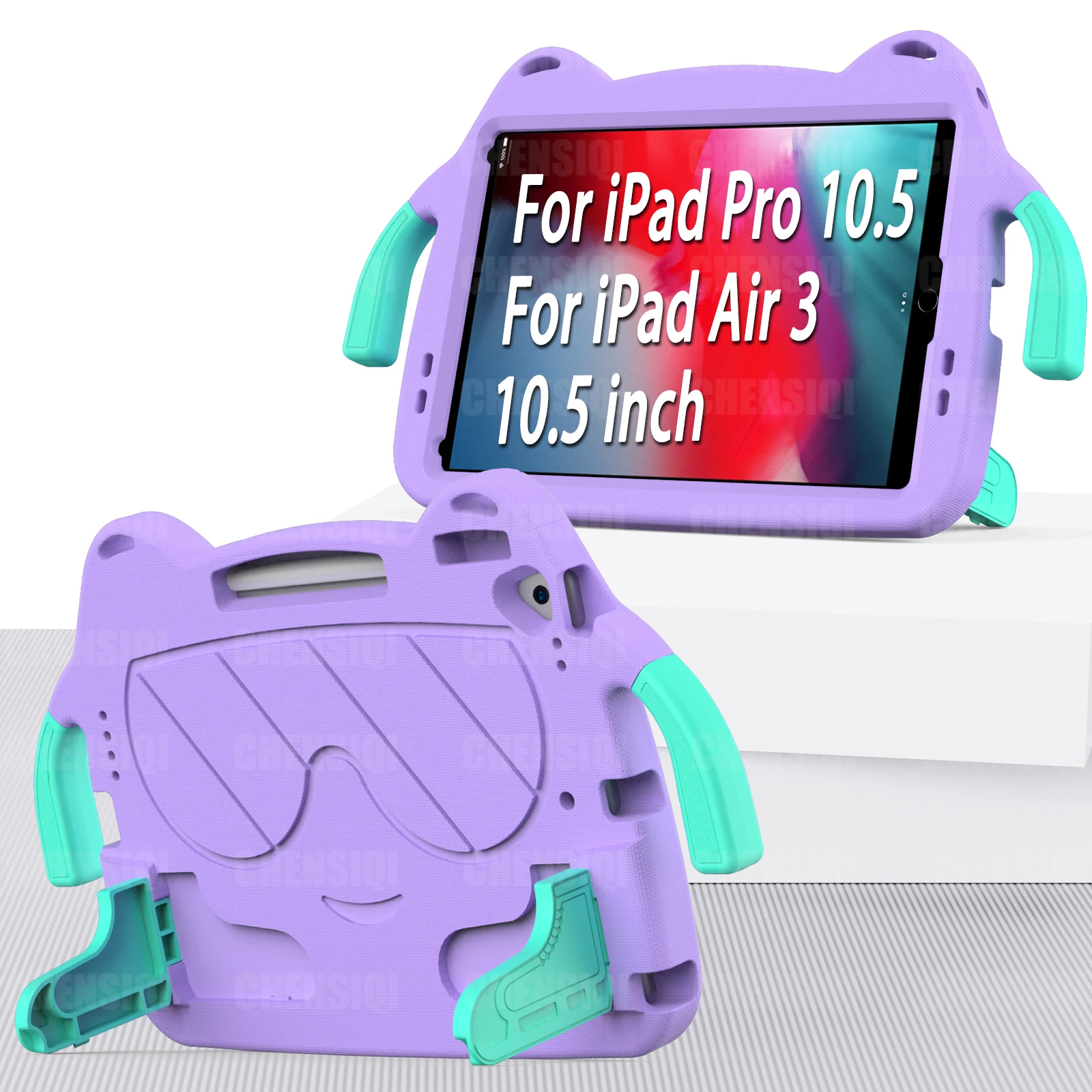 

Kids Case for iPad Air (3rd generation) 2019 All-round Protection with Handle Stand Cover for Apple iPad Pro 10.5" (2017)