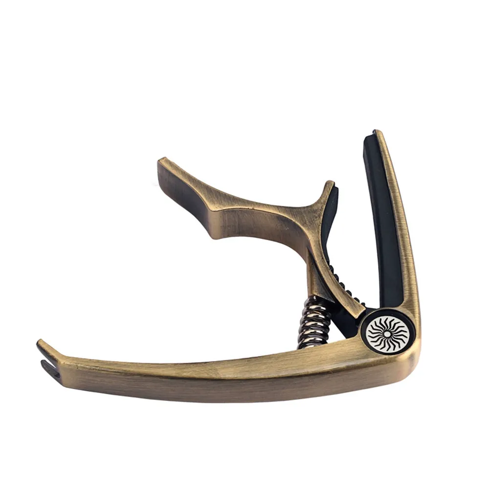 Guitar Capo Clip-on Tuning Clamp Professional Electric Acoustic Classic Guitar Ukulele Banjo Mandolin 6 String Capo Silicone Pad