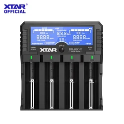 Xtar dragon vp4l plus 18650 testador de capacidade do carregador de bateria verificador de baterias de carga rápida pacote aaa aa c d li-ion testador de bateria