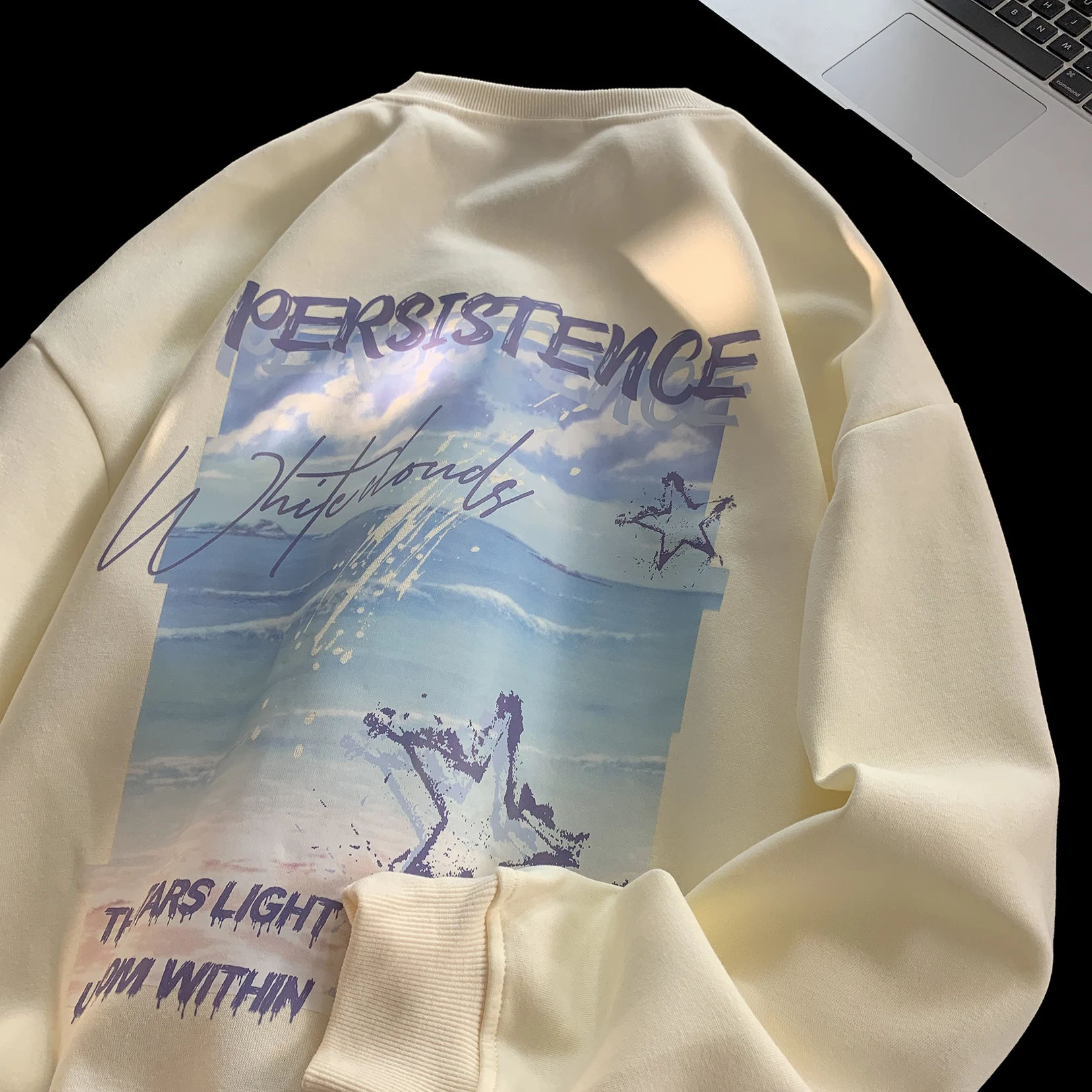 

round Ne Sweatirt Men's American Retro Overhead Spring Autumn New Trend Brand Print Clothes Teenage Boy Faionable Casua...