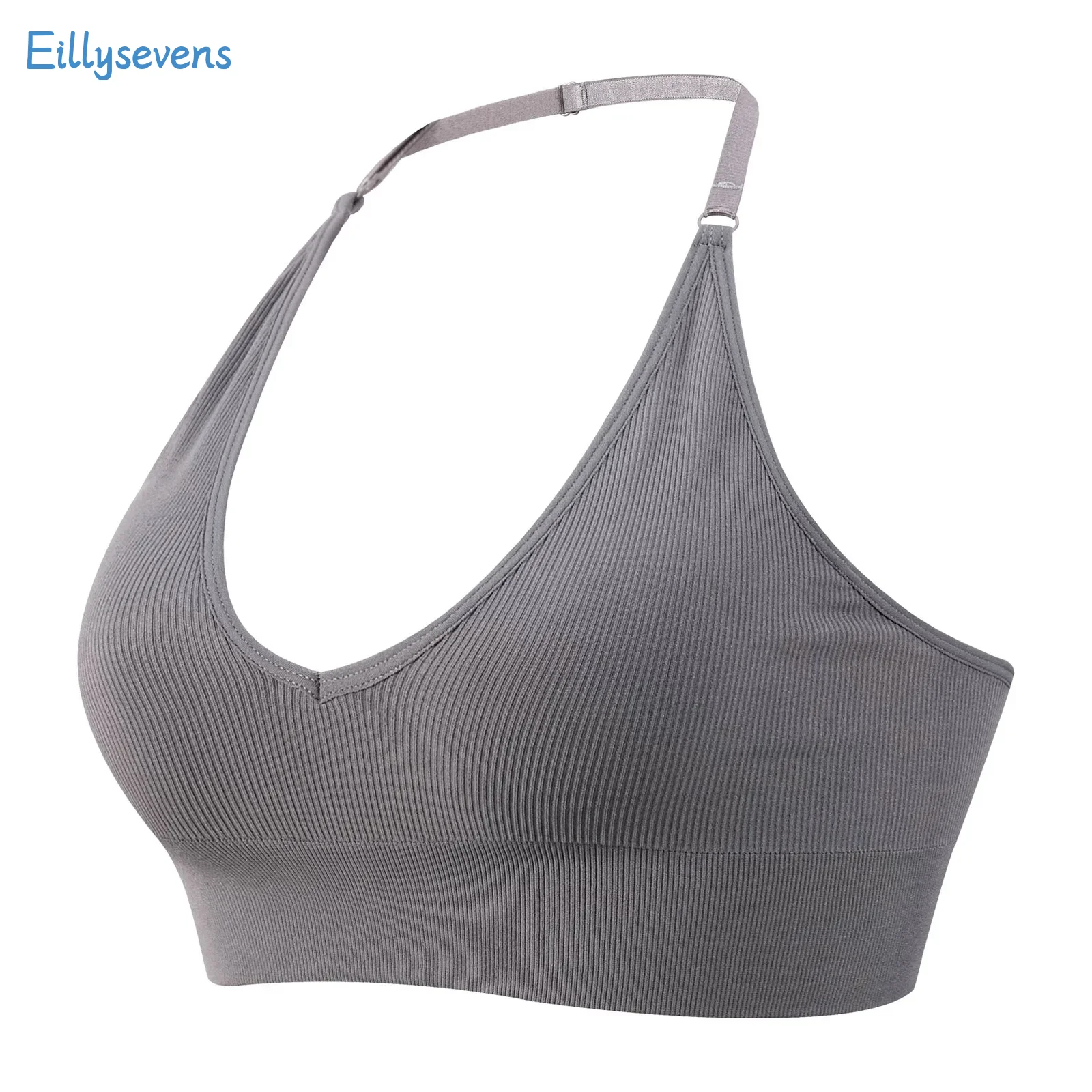 

Sexy Backless Hanging Neck One-Piece Beauty Back Camisole Women'S Wrap Bras Chest Gathered Camisoles Fashion Solid Underwear