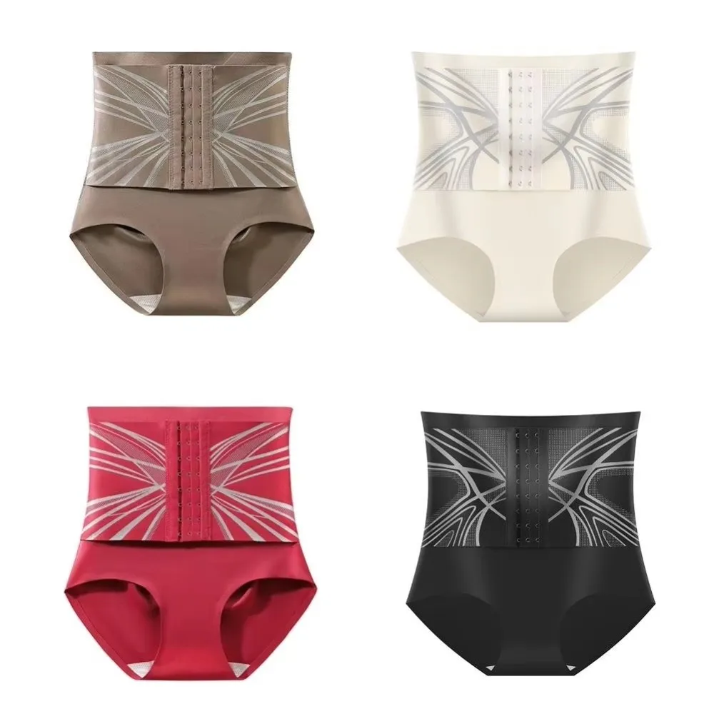 With Hooks Design Waist Trainer Shapewear Seamless Firm Compression Tummy Control Underwear High Waist Adjustable