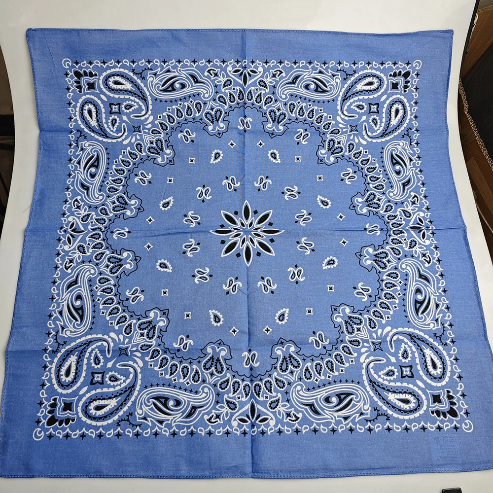 Neue Mode Hip Hop 100% Baumwolle Bandana Quadrat Schal 55 cm * 55 cm Schwarz Rot Paisley Stirnband Gedruckt für Frauen/Männer/Jungen/Mädchen
