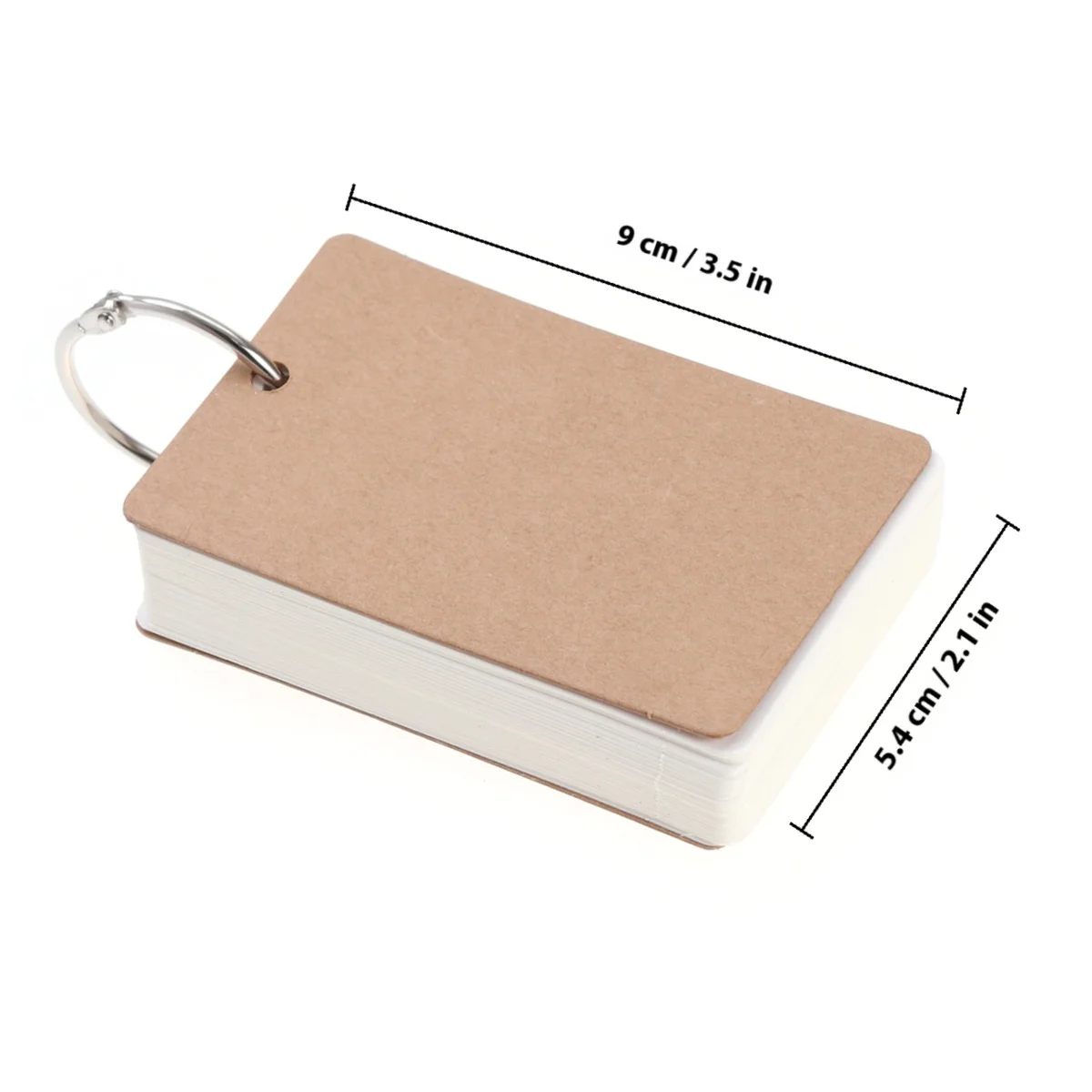 Kraft Paper Study Cards Binder Ring Notepad Memo Scratch Pads Diy Greeting Bookmark Hole Punch Index Cards For School