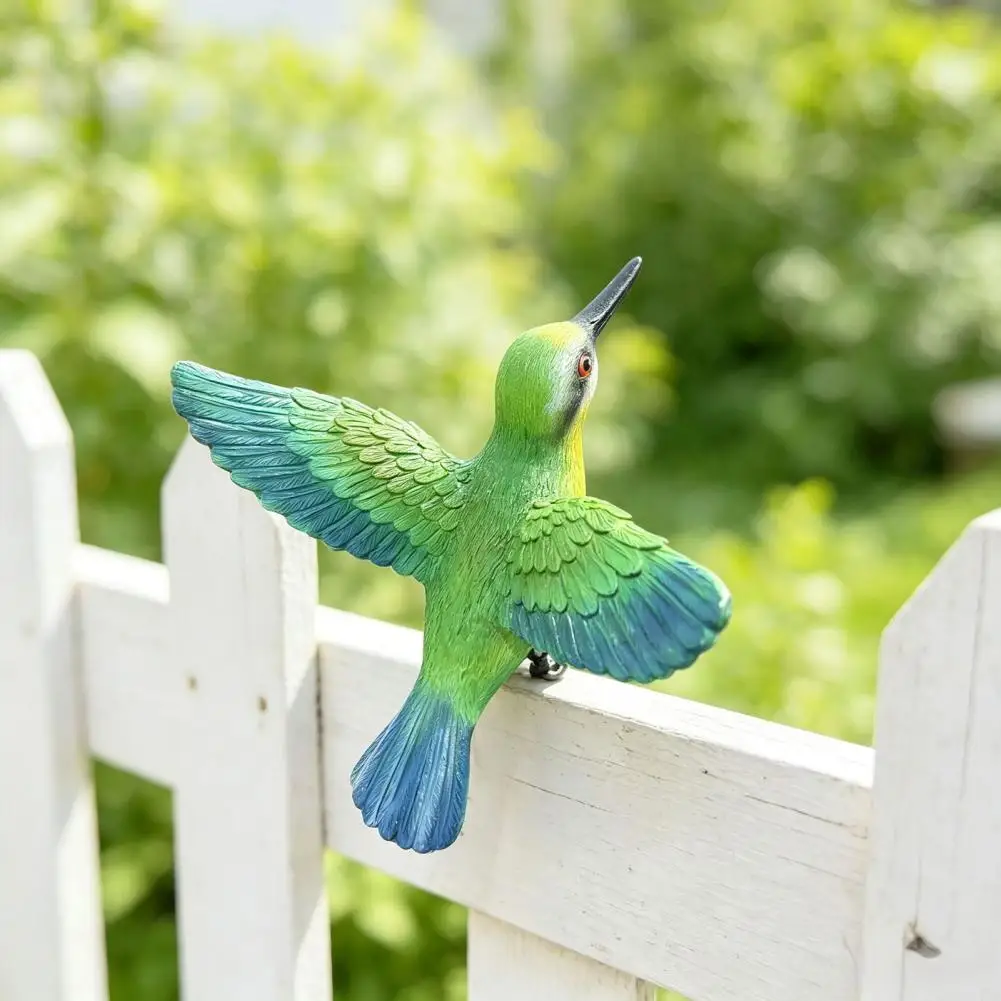 Resin Hummingbird Figurine Garden Bird Figurines Snowy Animals Model Action Figures Collection Toys For Kids Birthday Gift