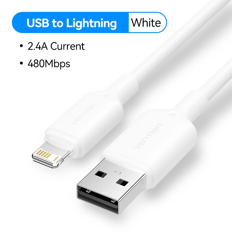 Vention Lightning-kabel voor iPhone 14 13 12 11 8 Pro Max 2.4A Type C naar Lightning USB C snellaadkabel voor Mini iPhone iPad