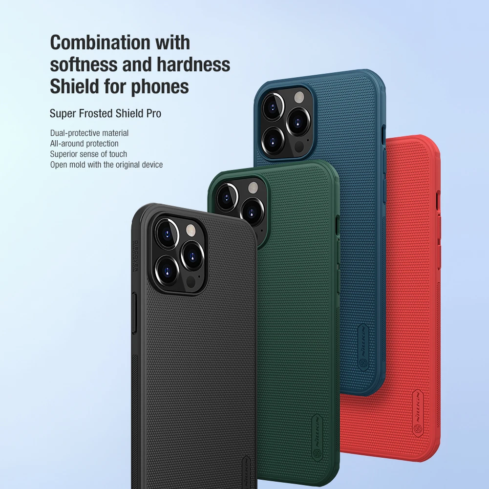 for iPhone 13 Pro Max/13 Pro 13 Mini Nillkin Super Frosted Shield Pro TPU PC phone case shell