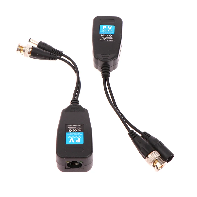 Passive Video Power Supply Two-in-one Coaxial/analog HD Twisted Pair Transmitter RJ45 Network Cable To Bnc Video Camera