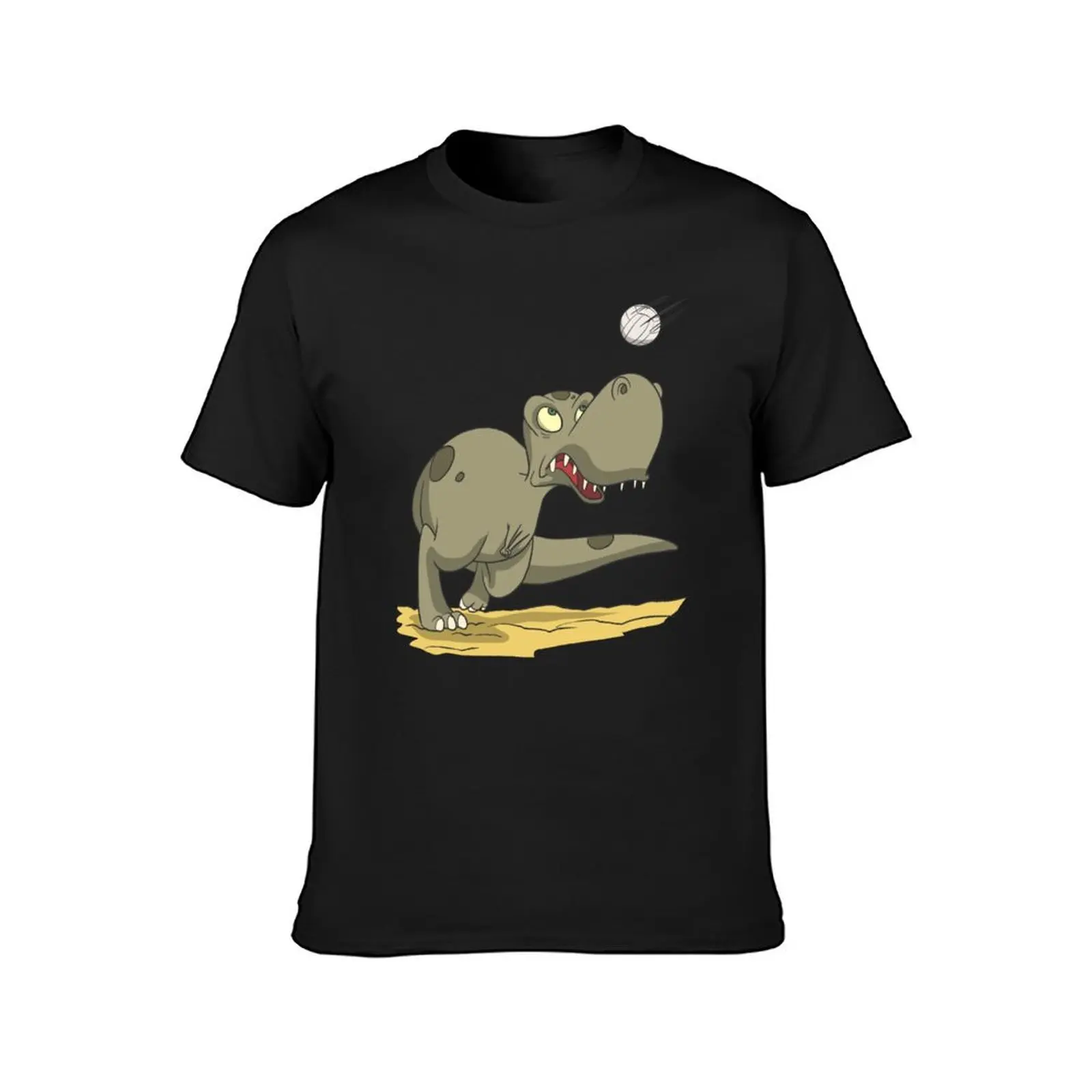 T-Rex playing beach volleyball T-shirt plus sizes boys whites clothes for men