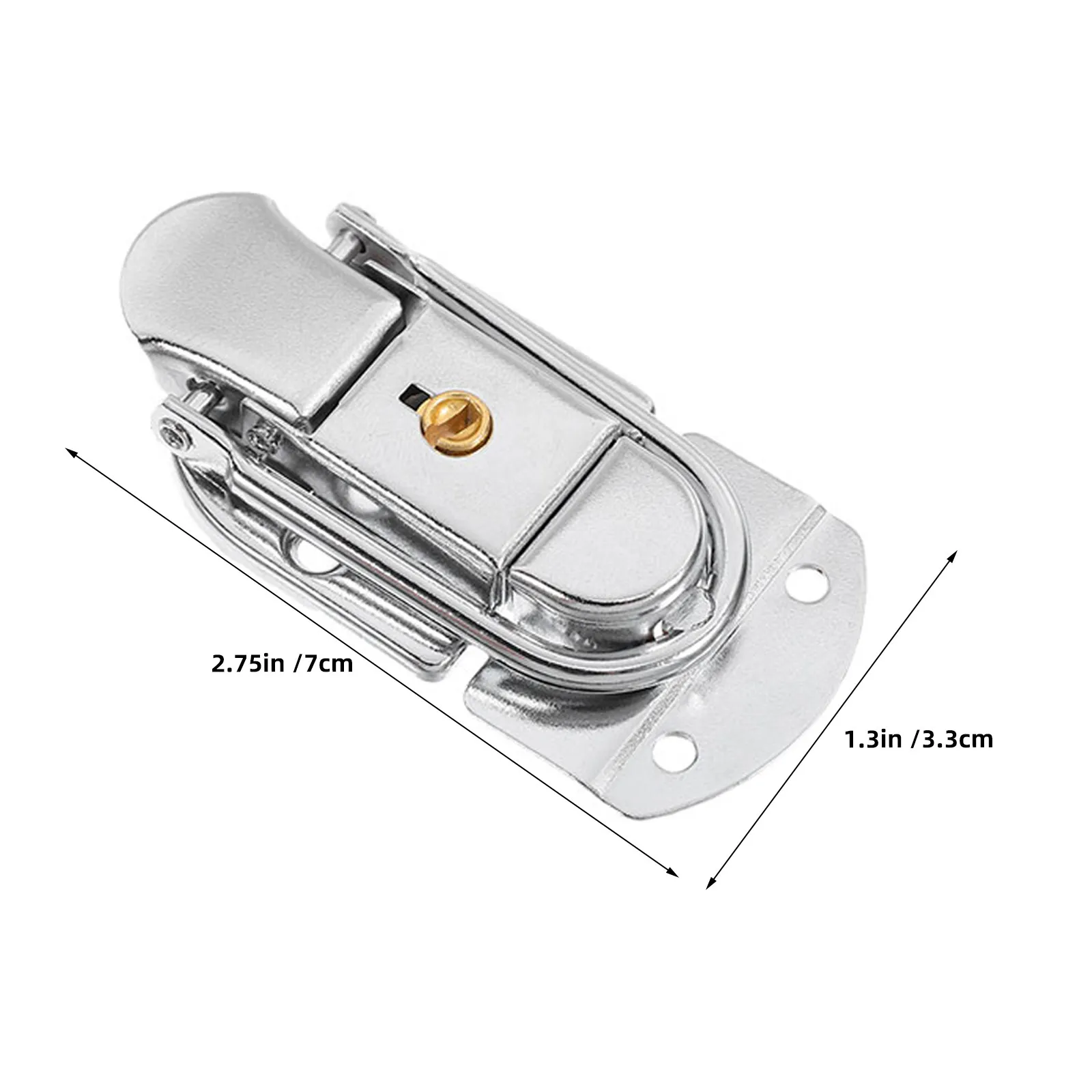 5-Pack Metal Locking Hasp Buckles with Keys for Drawers, Chests, Trunks, Toolboxes & Luggage