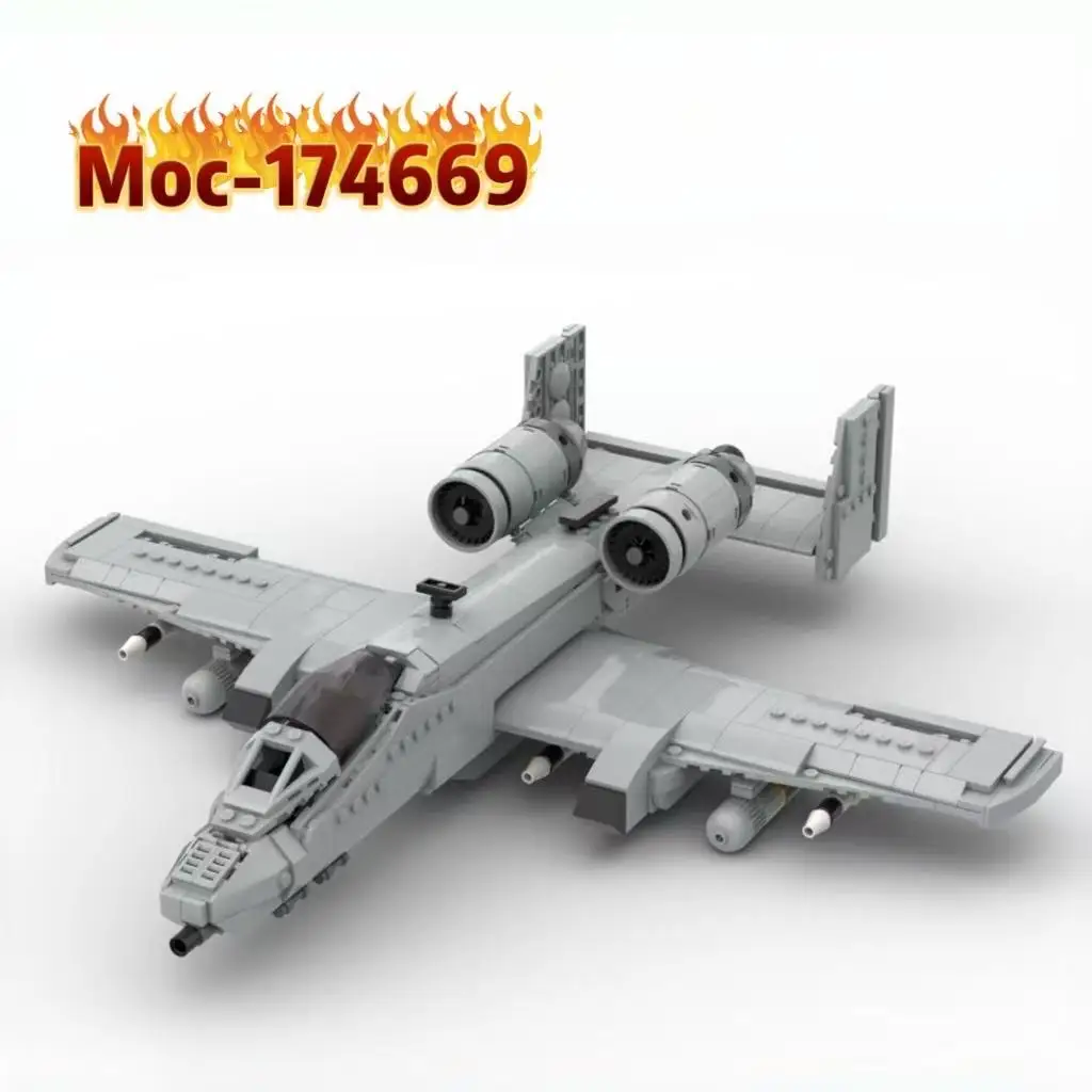 

MOC-174669 Модель строительных блоков A-10 Thunderbolt II, 793 детали, подарок на день рождения для детей, развивающая игрушка и украшение для мальчиков