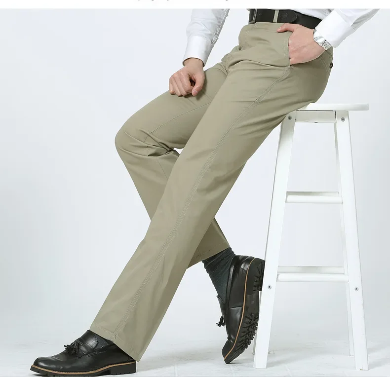 MRMT 2025 Brand Thin Men's Trousers Business Casual Middle-aged and Elderly Men Pants for Male Loose Straight Tube Trouser