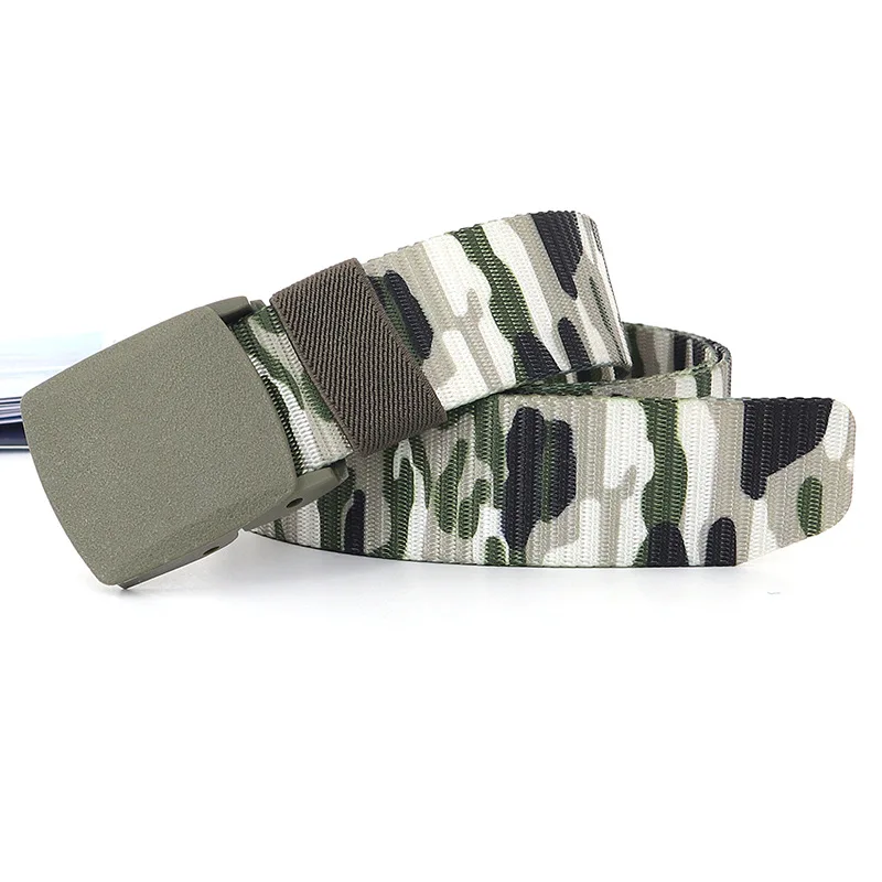 

Camouflage Canvas Belt Casual Waistband with Fast Release Buckle Fashion Belt Men Unisex Belt Women Jeans Belt Cloth Accessories
