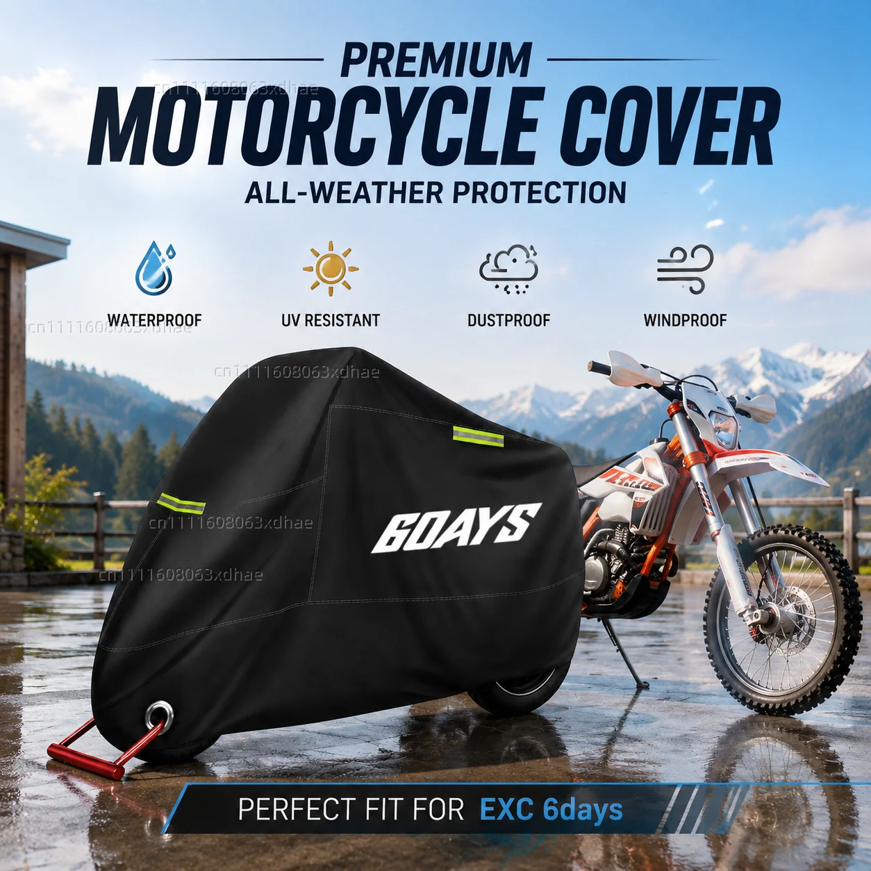 

Motorcycle Full Cover Waterproof Rain Dustproof All Season 190T Oxford Cloth For For EXC EXC-F XC-W TPI Six Days