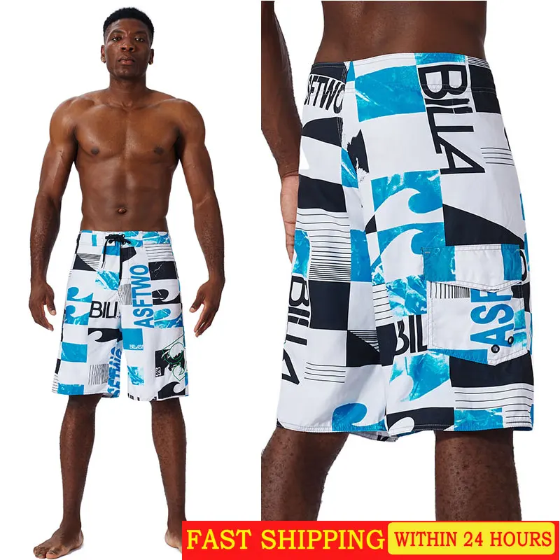 Summer New Fashion Trend Mens Beach Shorts Bermuda Phantom  Quick Dry Swimwear Casual Print Diving Surfwear men swimming shorts