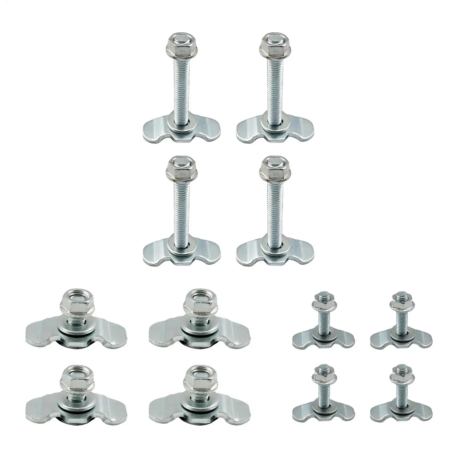 

4PCS NEW L-Track Stud Fitting Threaded Double Lug Nut For Tie Down Straps Cargo Control Hardware For Van Trailer Truck