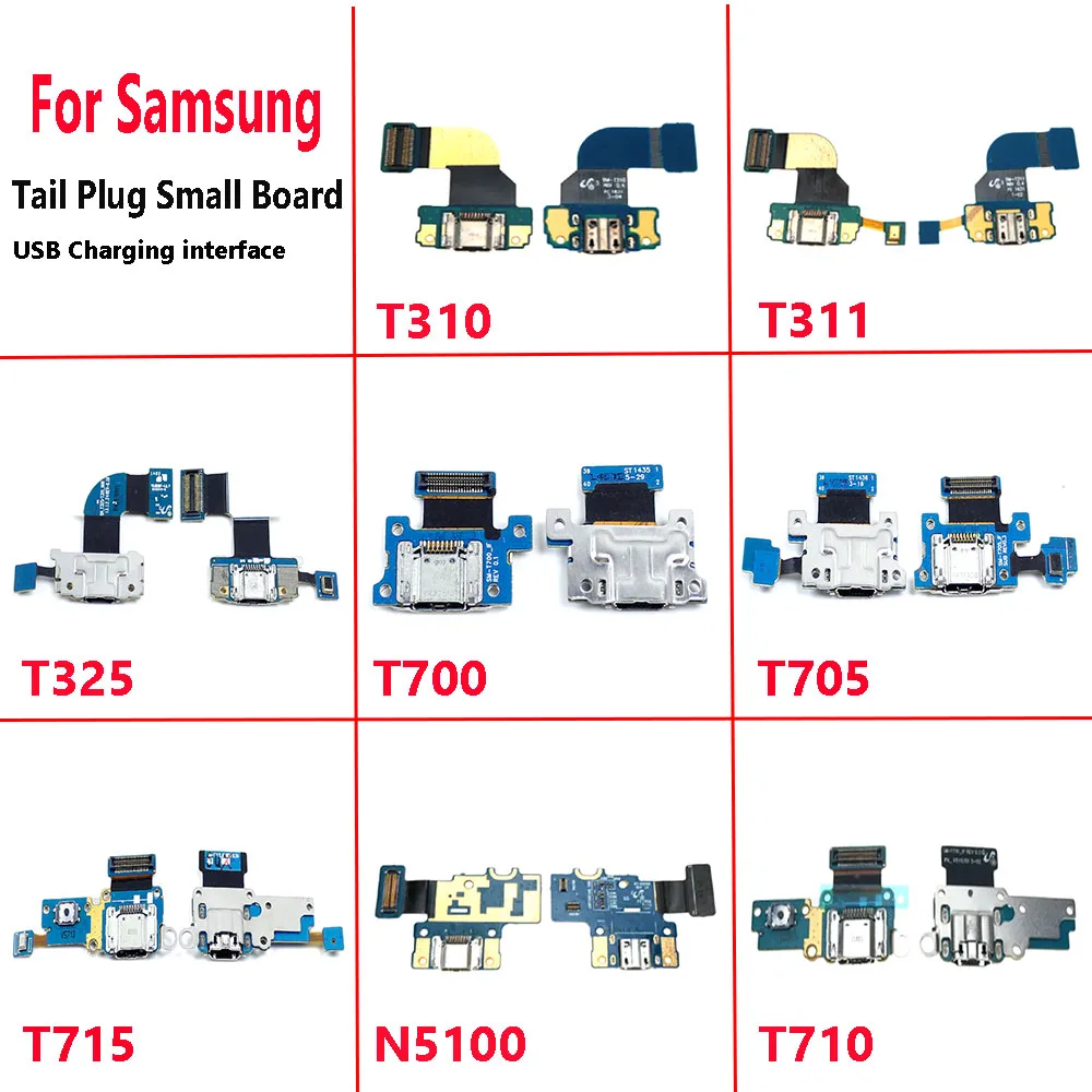 1PC For Samsung T310/T311/T325/T700/T705/T710/T715/N5100 USB interface charging cable For Samsung Tail Plug Small Board