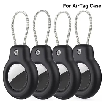 For Apple Airtag Case Hard Plastics Holder Anti-Loss Keychain With Steel Cable For Pets…