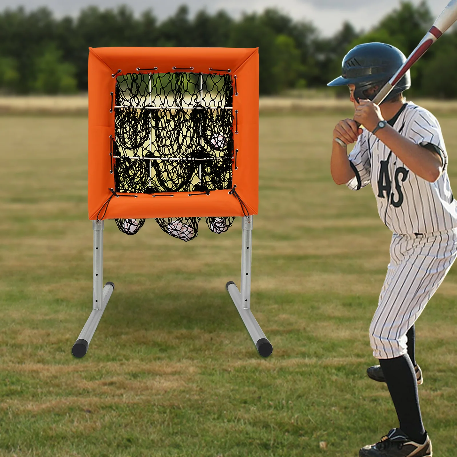 

Baseball Throwing Net, Baseball Pitching Training Device, Orange