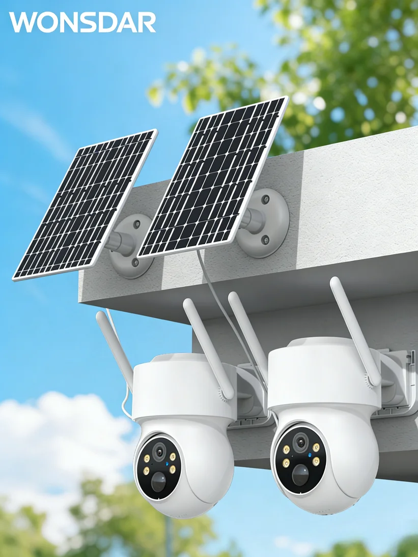 1/2PCS iCsee Solar IP Camera WiFi Outdoor Wirelees Batterij Surveillance PTZ Camera PIR Detectie Nachtzicht Real Time Alert - afbeelding 2
