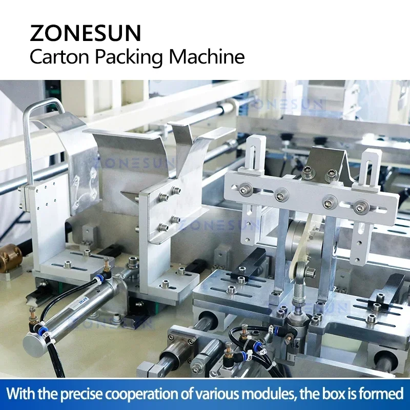 ZONESUN ZS-BFM2 Piegatrice per cartone automatizzata per scatole di cartone ondulato Linea di imballaggio per formatura rapida