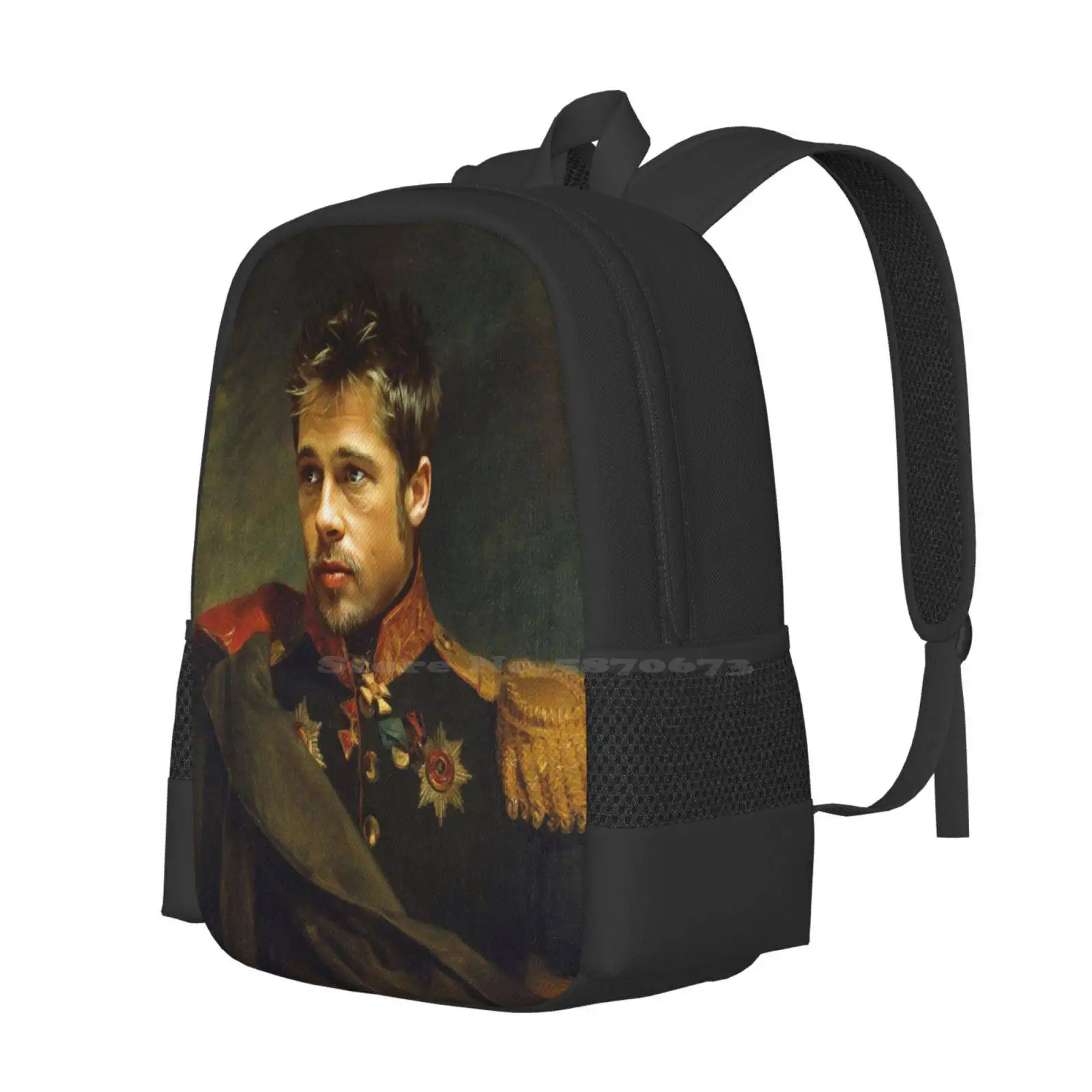 Brad Pitt - Replaceface Hot Sale Schoolbag Backpack Fashion Bags Brad Pitt Portrait Photoshop George Dawe Replaceface Celebs