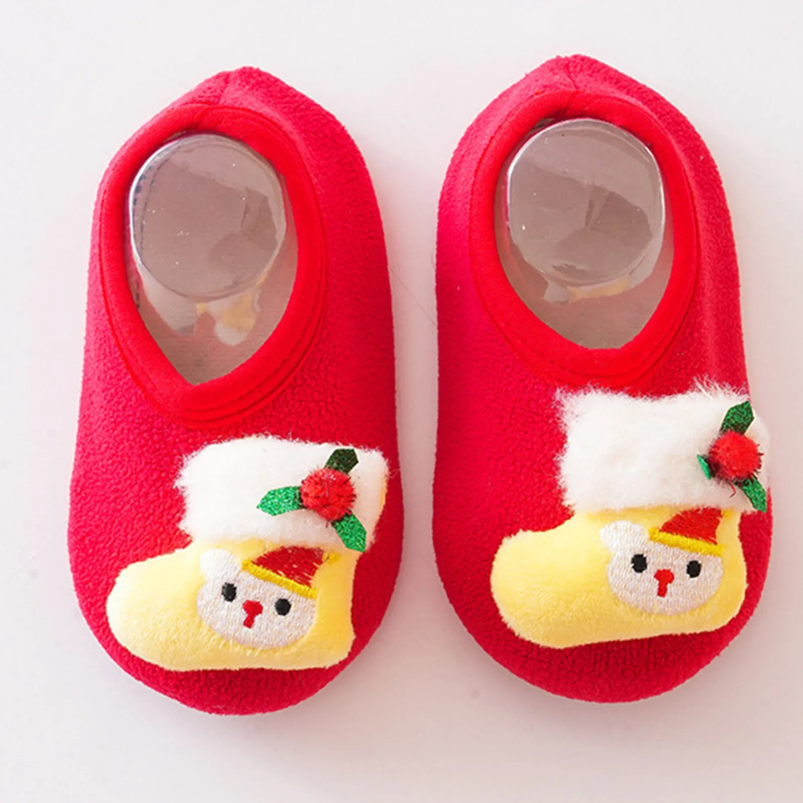 Christmas Baby Socks Shoes Newborn Warm Anti-slip Crib Floor Shoes Children Boy Toddler Foot Girl Infant Cute Xmas Kids Slippers