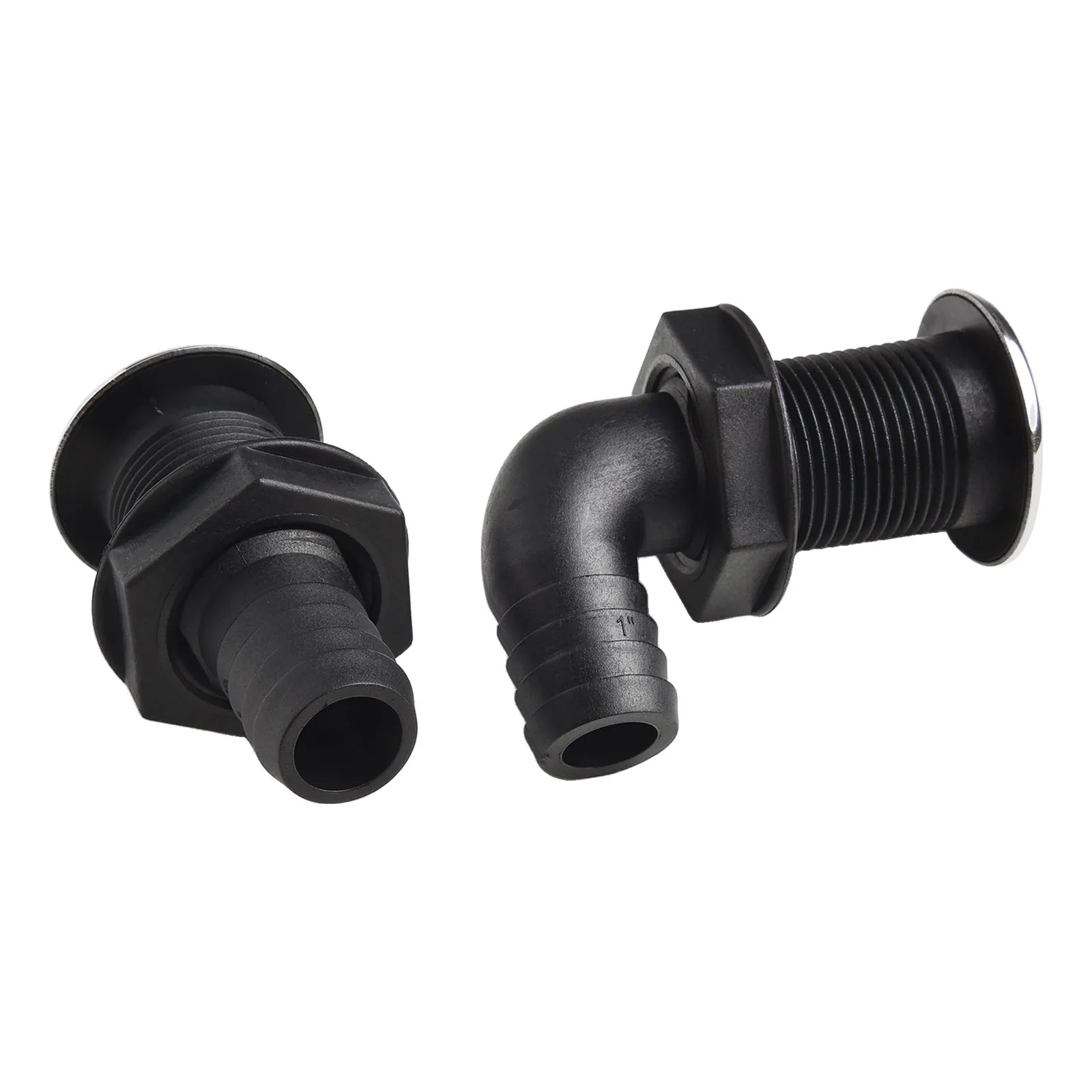 Nylon Piping System Marine Thru Hull Fitting Compact Packaging Plumbing Fitting 90 Degree 4.8cmx9cm 1.89inchx3.54inch