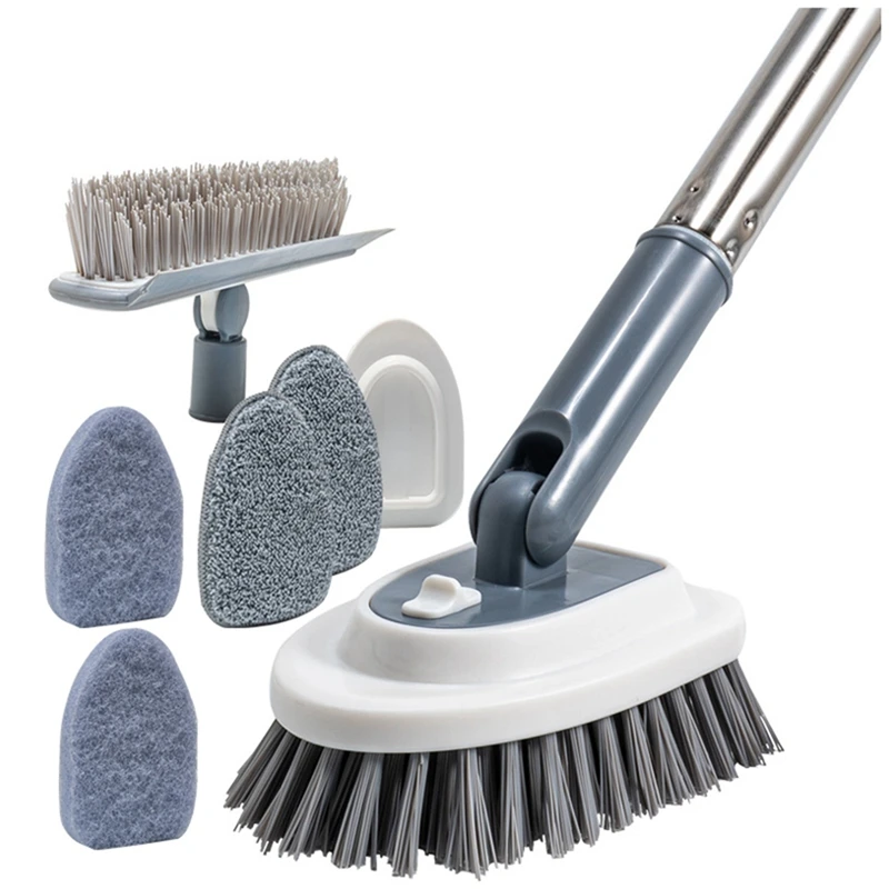 Shower Scrubber Cleaning Brush,Tub&Tile Stiff Bristle Scrubber Brush,For Bathroom Toilet Wall Glass Tub Tile Sink