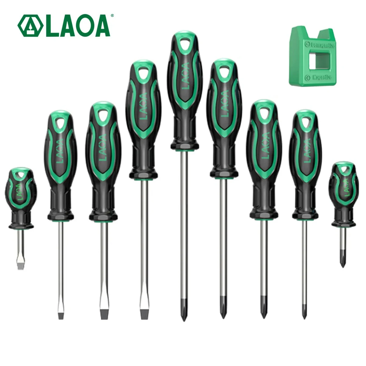 

Набор отверток LAOA, 6/9 шт., многофункциональные отвертки с крестообразным и плоским шлицем, с магнитизером, для домашнего ремонта