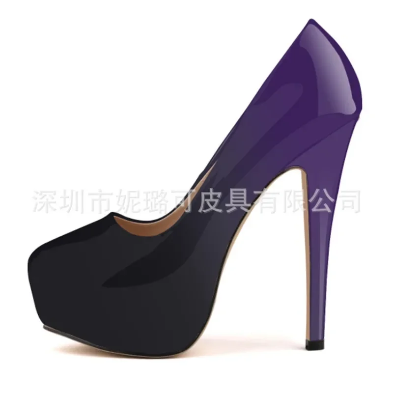 LOSLANDIFEN Women Pumps Wedding Sexy Mixed Colors Pointed Toe Patent Leather 11CM Thin high heels Fashion Lady Party Women Shoes