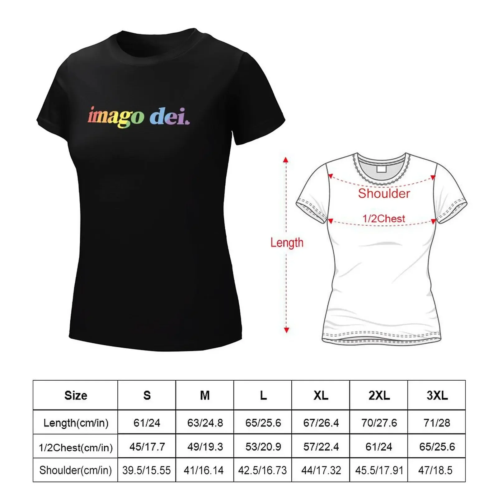 Imago Dei Pride T-Shirt lady clothes female t-shirts for Women graphic tees funny