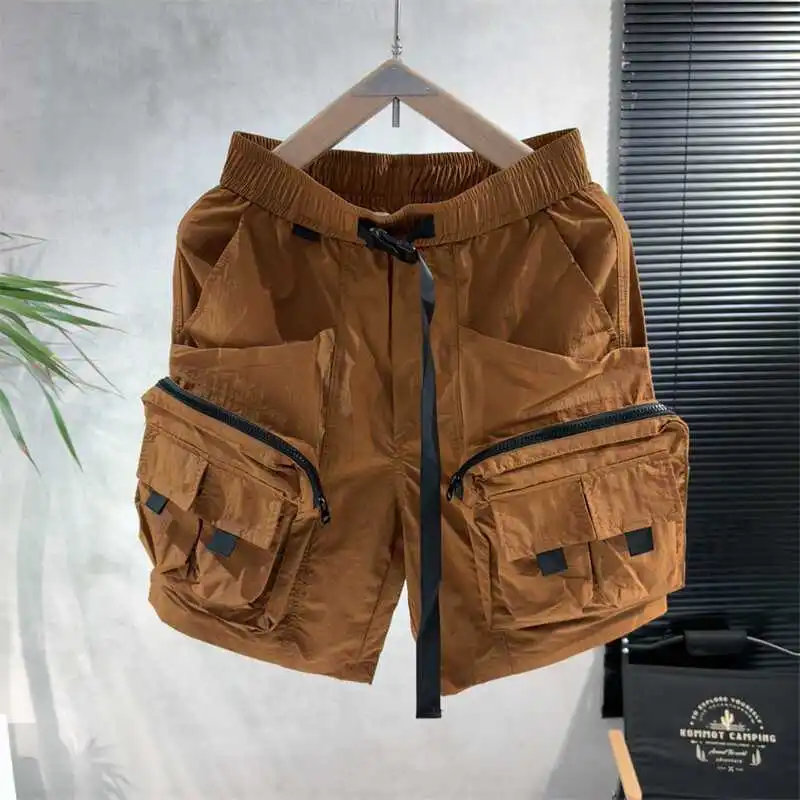 Trendy Summer 2026 Multi-pocket Tooling Shorts Men's Outdoor Functional Quick-drying Hiking Half Pants Thin Loose Short Pants