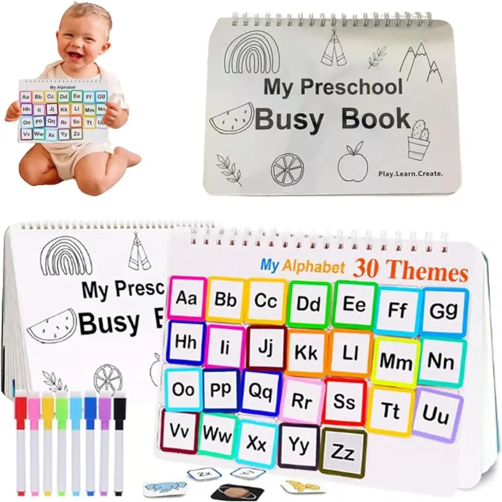 for Toddlers My Preschool Busy Book Learning Activities Education Workbook Toddler Busy Book Creative Gift Tracing Coloring Book