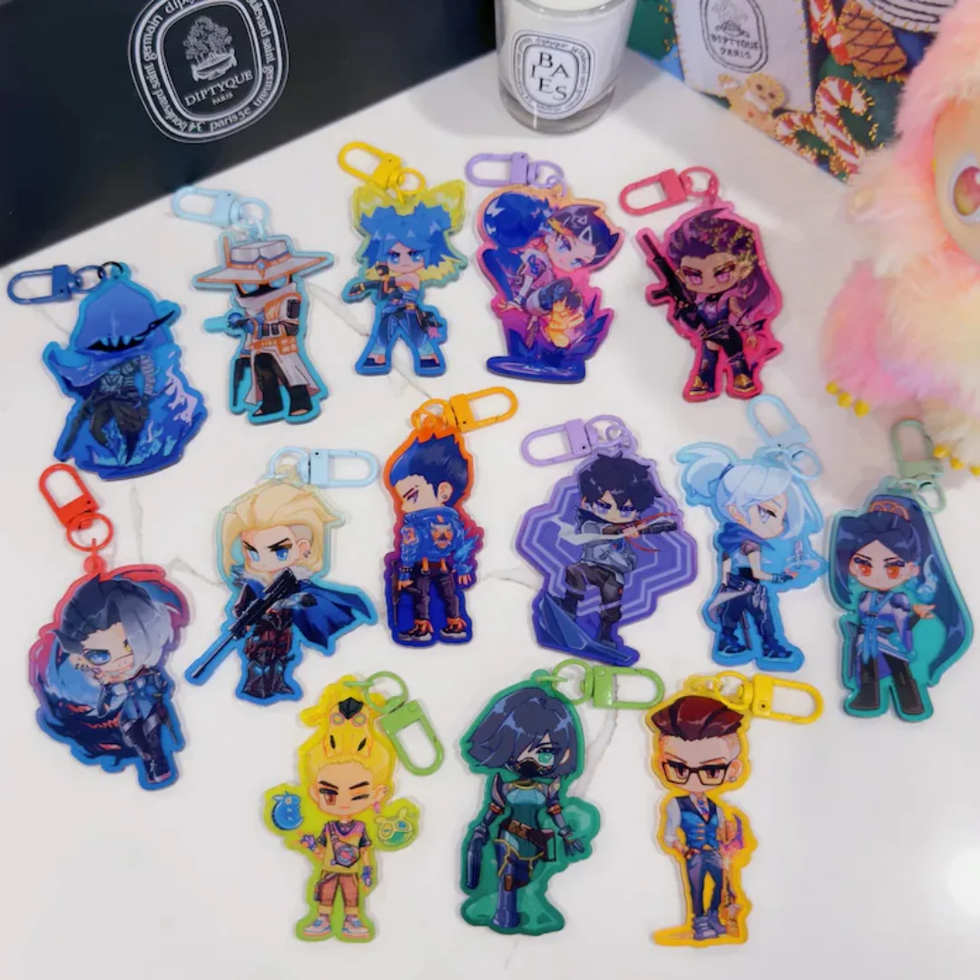 Valorant Chibi Agents Acrylic Keychain Set - Collectible Charms for Gaming Lovers Perfect Gift for Friends And Gaming Fans