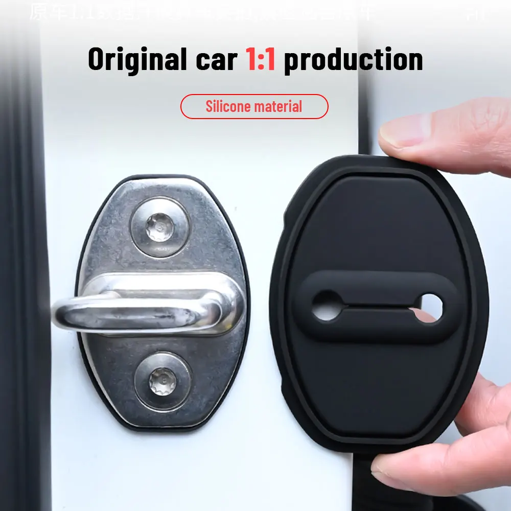 

4pcs Car Decorat Accessories Silicone Protecte Auto Door Lock Latch Shock Absorber Cover For AUDI SQ5 2015-2025